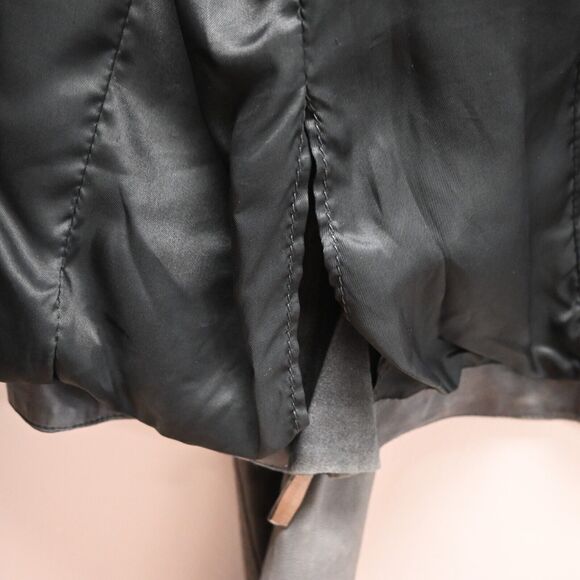 Roncarati | Gray Leather Moto Zip Jacket Size: 42 / Approx. US 8 - Picture 10 of 16